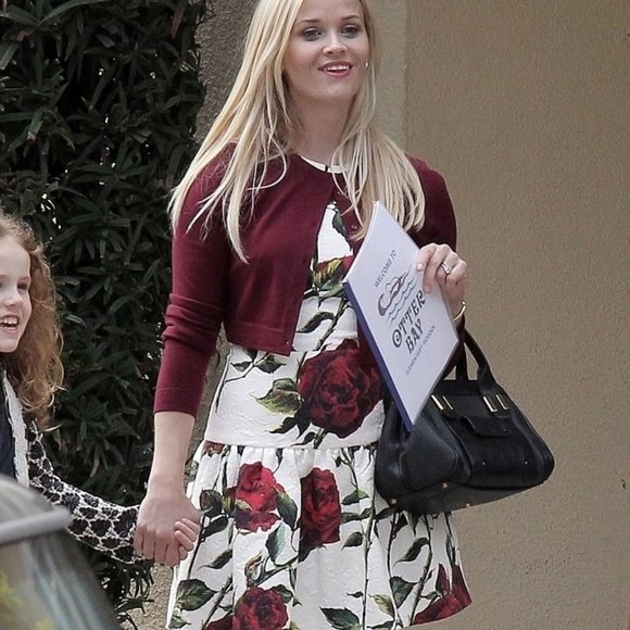 Dolce Gabbana Rose-Print Brocade Dress IT36 - Picture 3 of 8